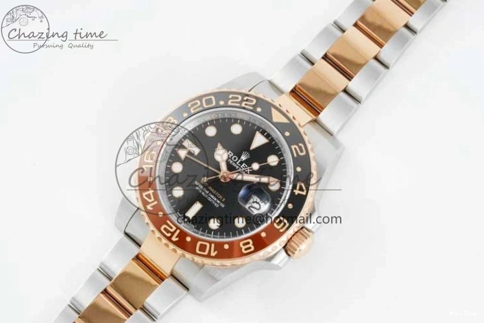 MiroTime 0420 Durable GMT-Master II 126711 CHNR Black Brown Ceramic Clean Factory 1:1 Best Edition on SS RG Bracelet VR 2108
